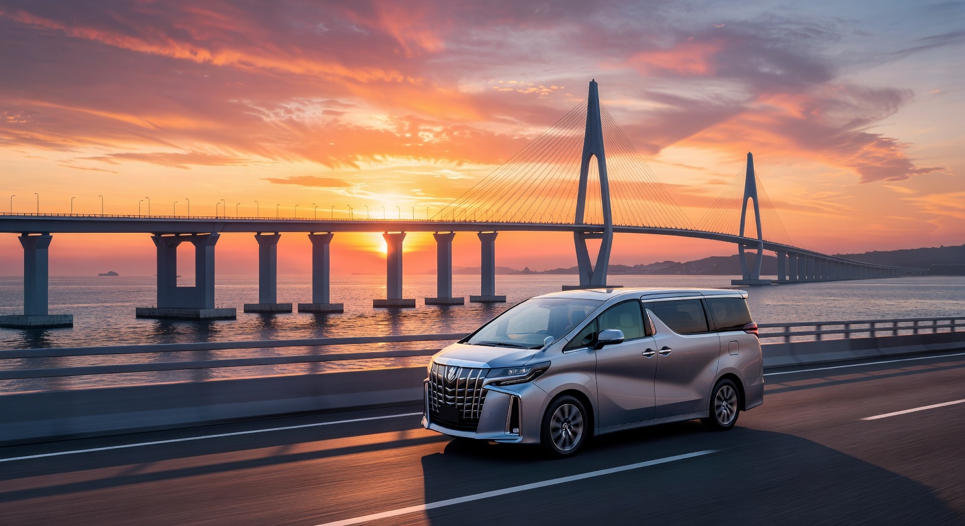 Alphard 駛過港珠澳大橋，跨境出行一條龍